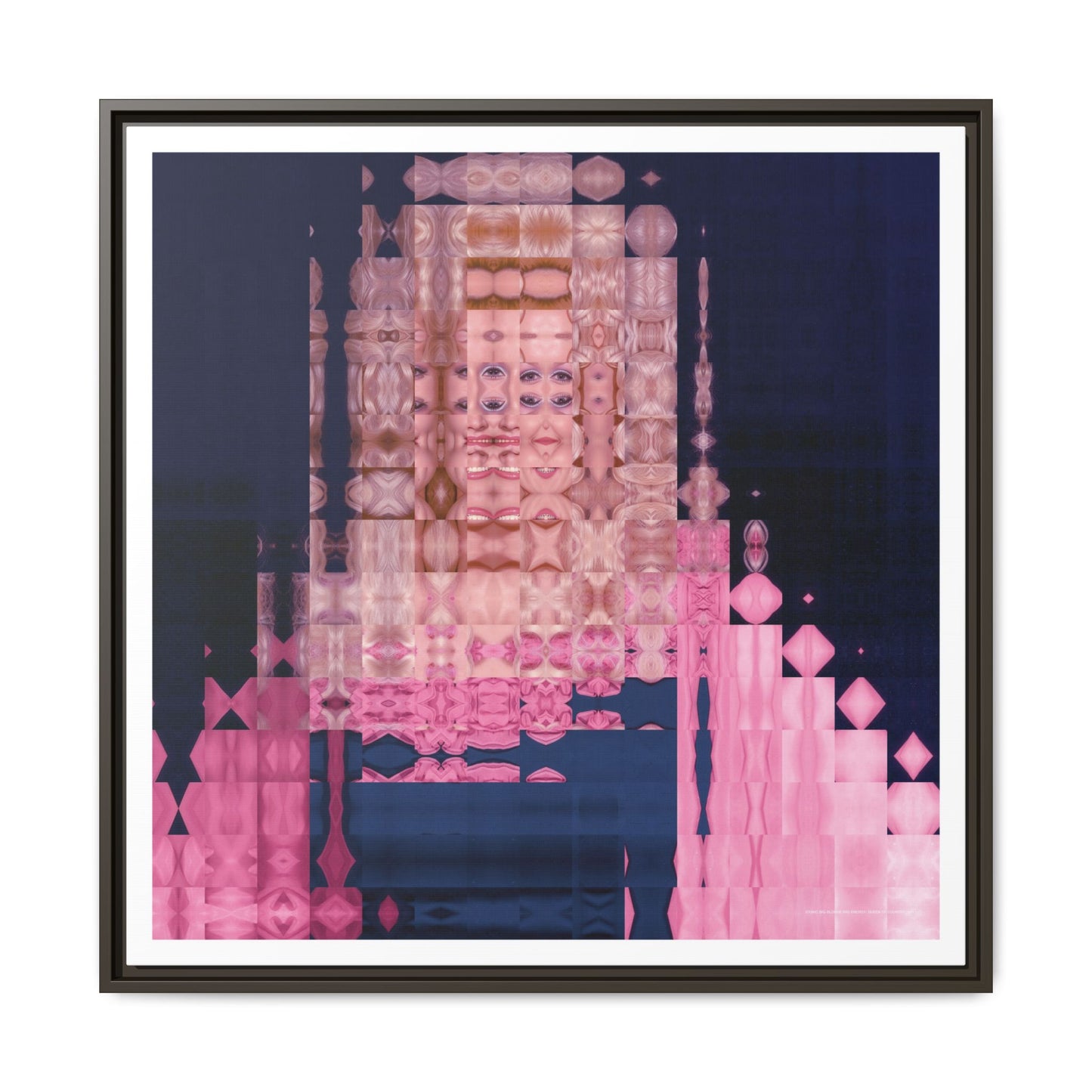 Iconic Big Blonde Wig Energy: Queen of Country Abstract Portrait Collage Art — Matte Canvas, Framed (Multi-color options)