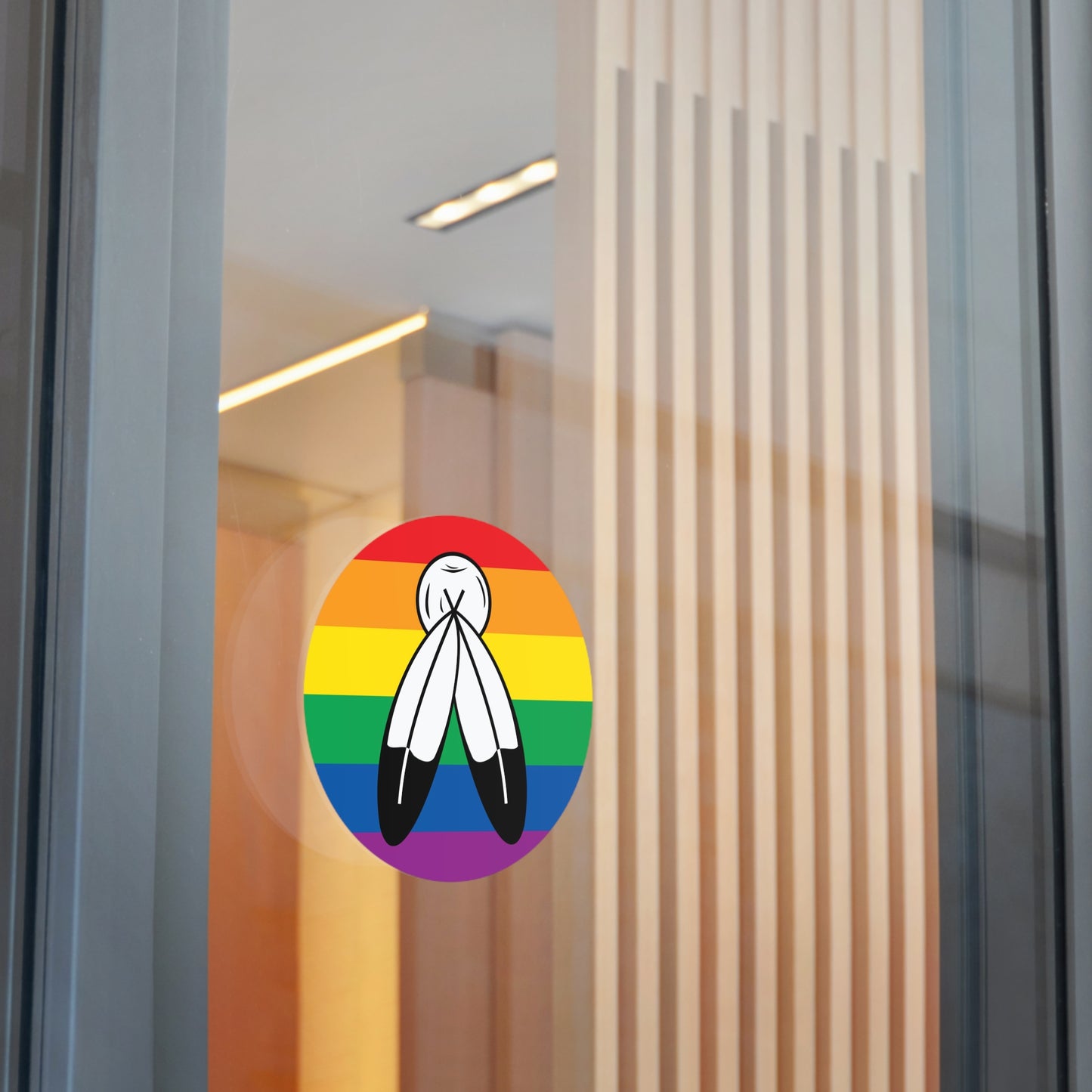 Two-Spirit Rainbow Pride Flag Vinyl Stickers