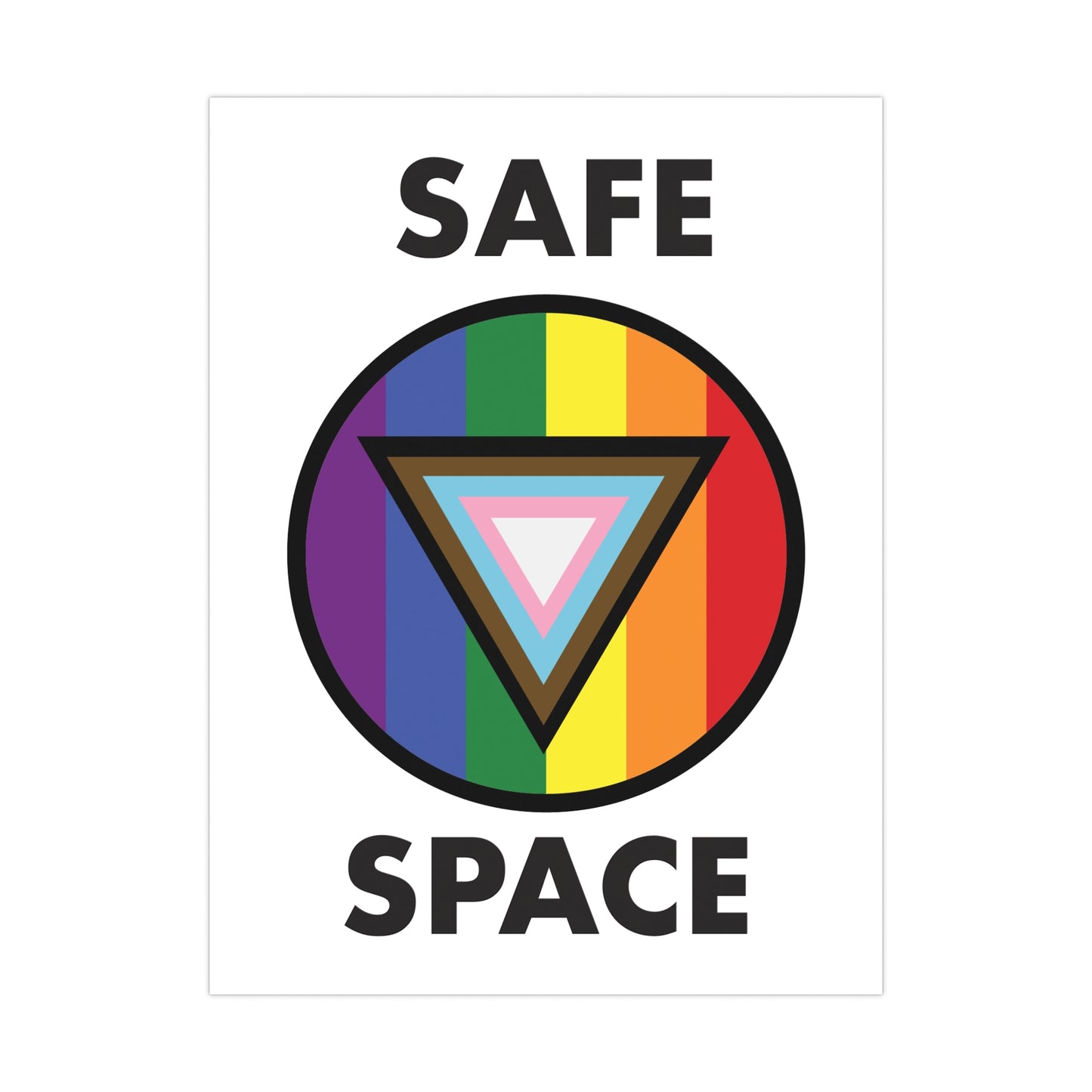 SAFE SPACE Poster - rainbow triangle deco