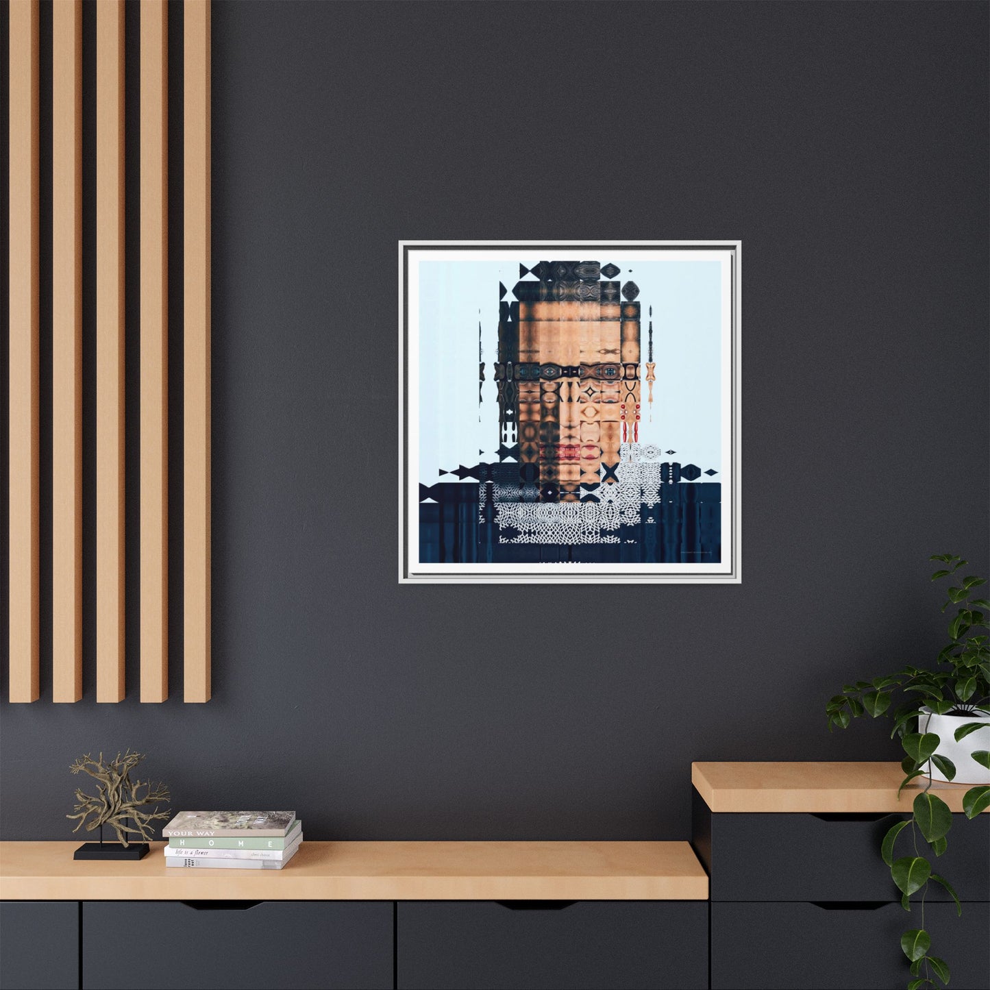 Iconic Feminist, The Notorious RBG, Ruth Bader Ginsburg Abstract Portrait Collage Art — Matte Canvas, Framed (Multi-color options)