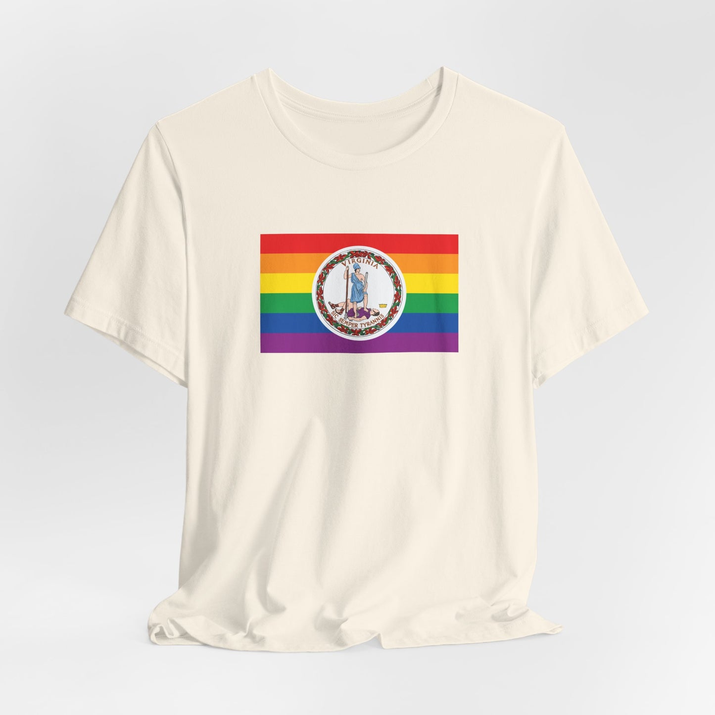 Virginia Rainbow Pride Flag T-shirt, Several Color Options
