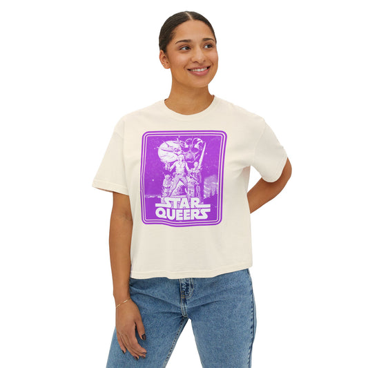 Star Queers Women's Boxy Tee - Retro Graphic T-Shirt