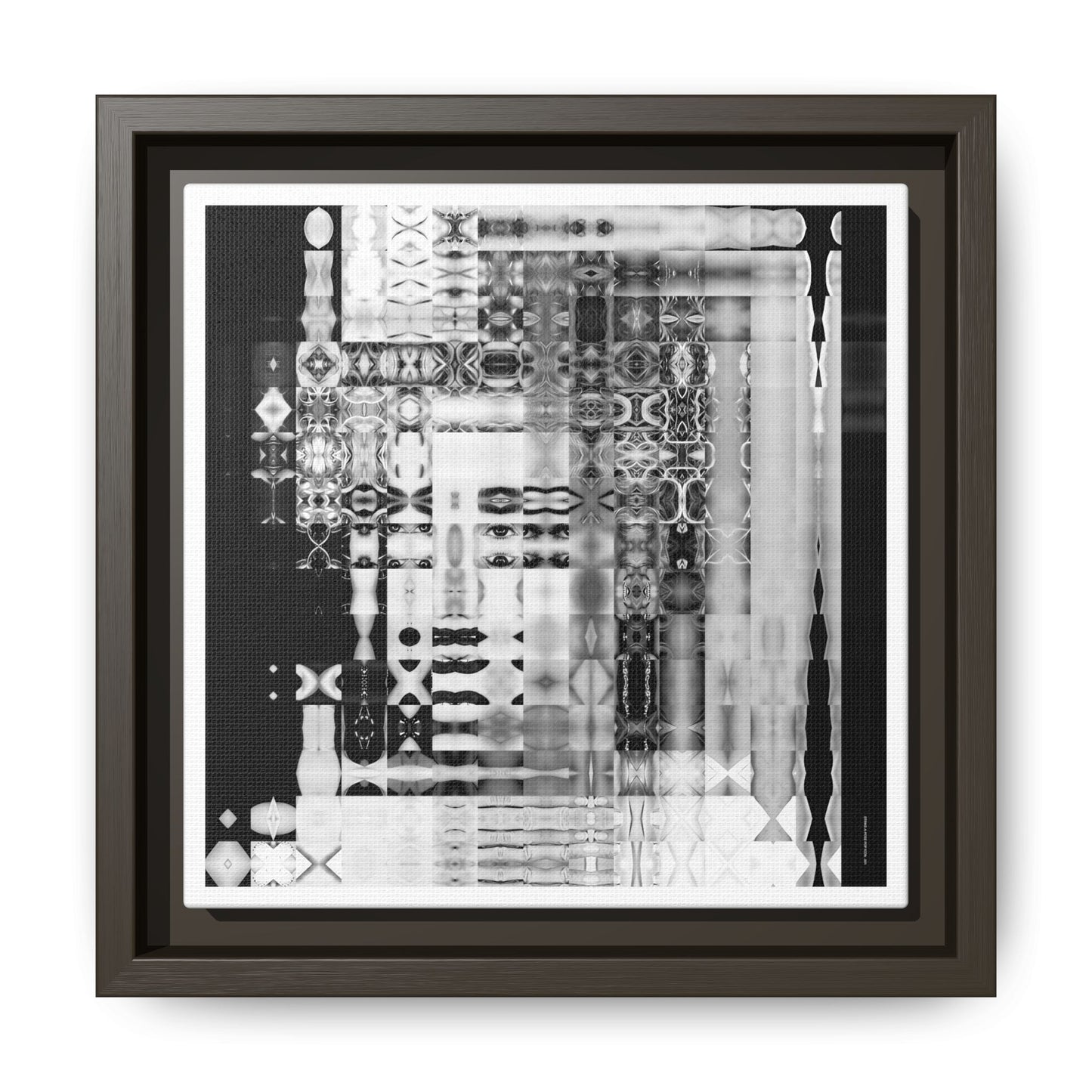 Strike-a-Pose Pop Icon Abstract Portrait Collage Art — Matte Canvas, Framed (Multi-color options)