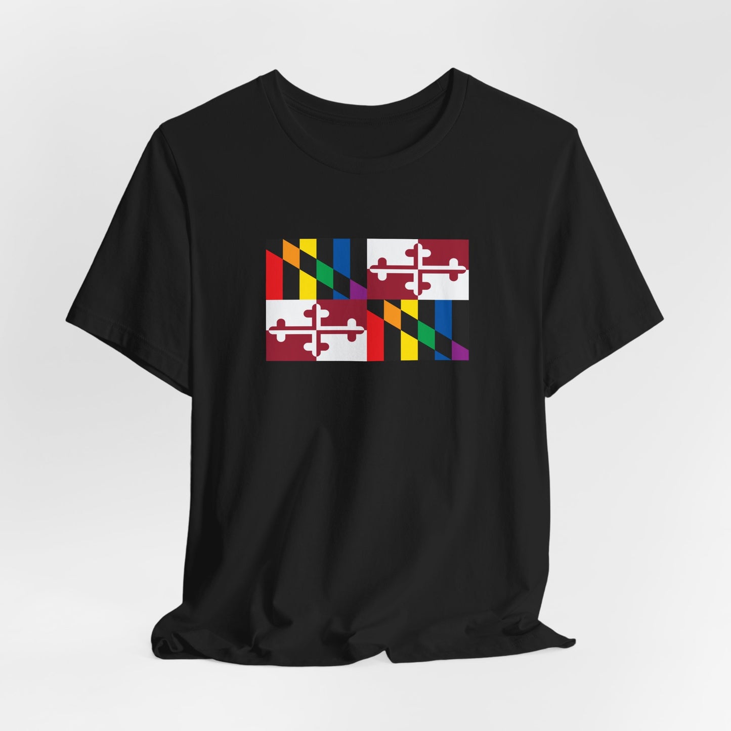 Maryland Rainbow Pride Flag T-shirt, Several Color Options