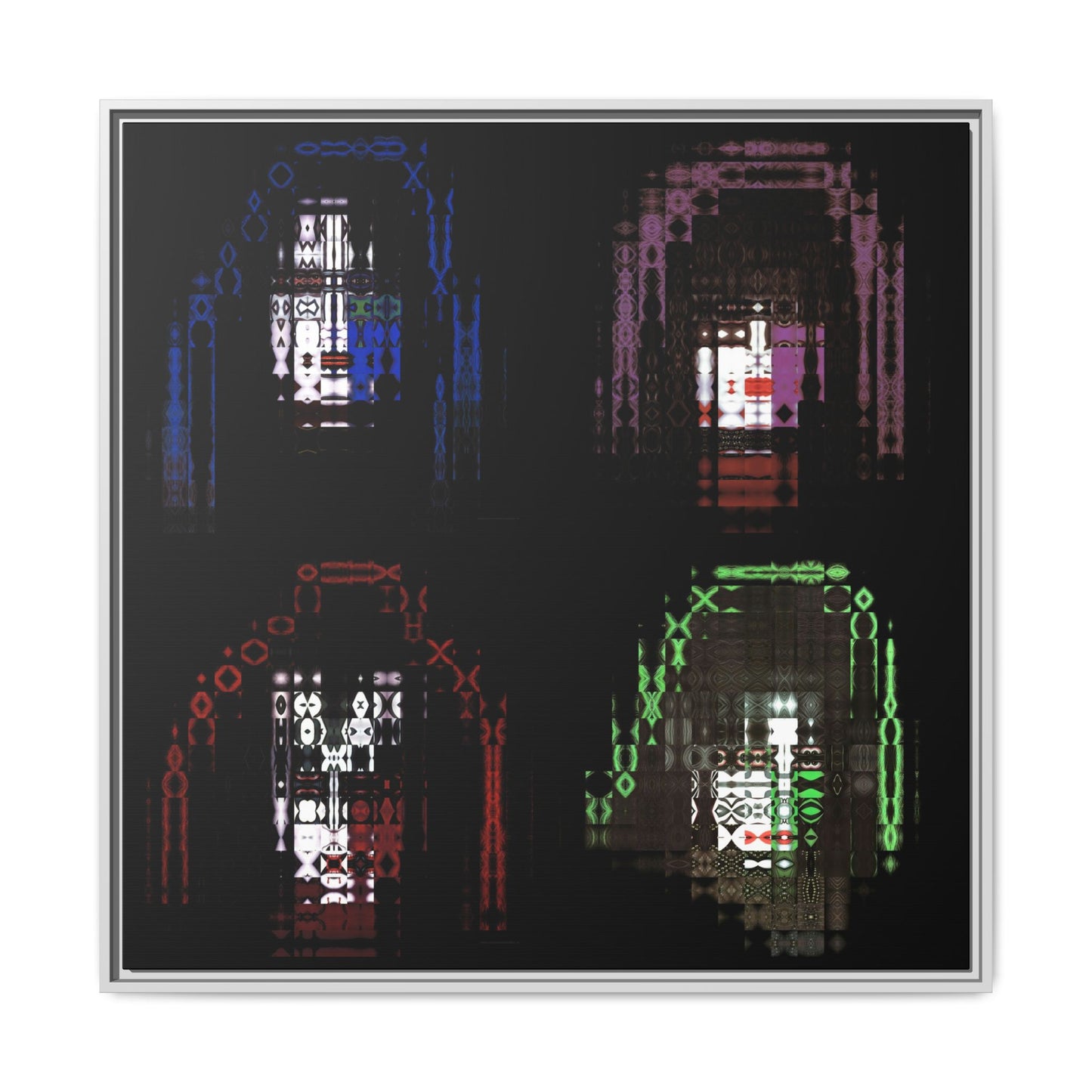 Knights In Satan's Service, Band Portrait Collage Art — Matte Canvas, Framed (Multi-color options)