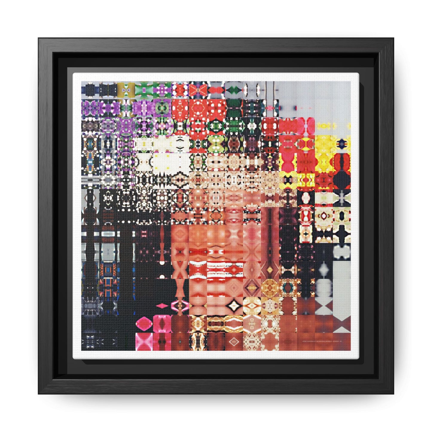 Iconic Guardian of the Margins, Marsha P. Johnson Abstract Portrait Collage Art — Matte Canvas, Framed (Multi-color options)