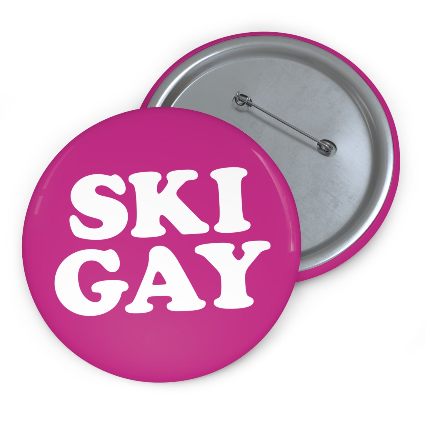 SKI GAY Pin Button