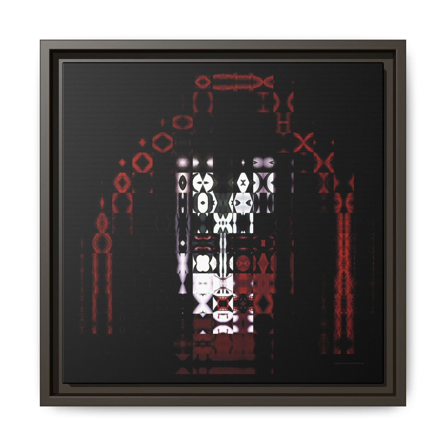 Knights In Satan's Service, Demon Abstract Portrait Collage Art — Matte Canvas, Framed (Multi-color options)