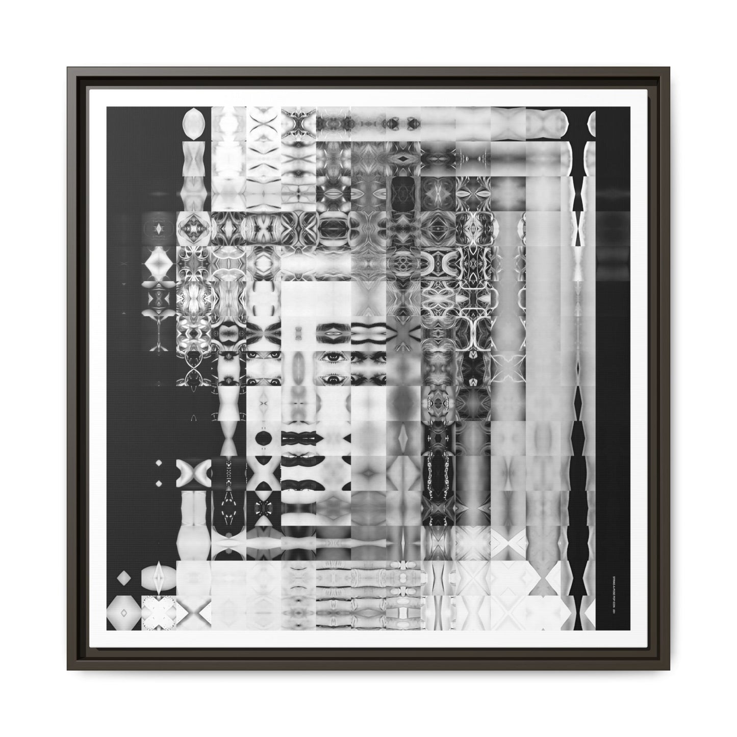 Strike-a-Pose Pop Icon Abstract Portrait Collage Art — Matte Canvas, Framed (Multi-color options)