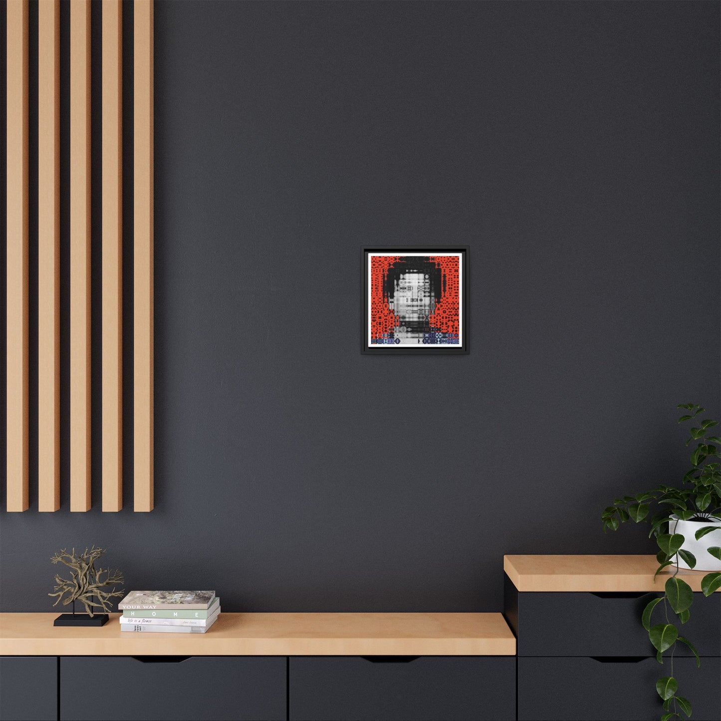 Iconic Foundational Feminist icon Audre Lorde Abstract Portrait Collage Art — Matte Canvas, Framed (Multi-color options)