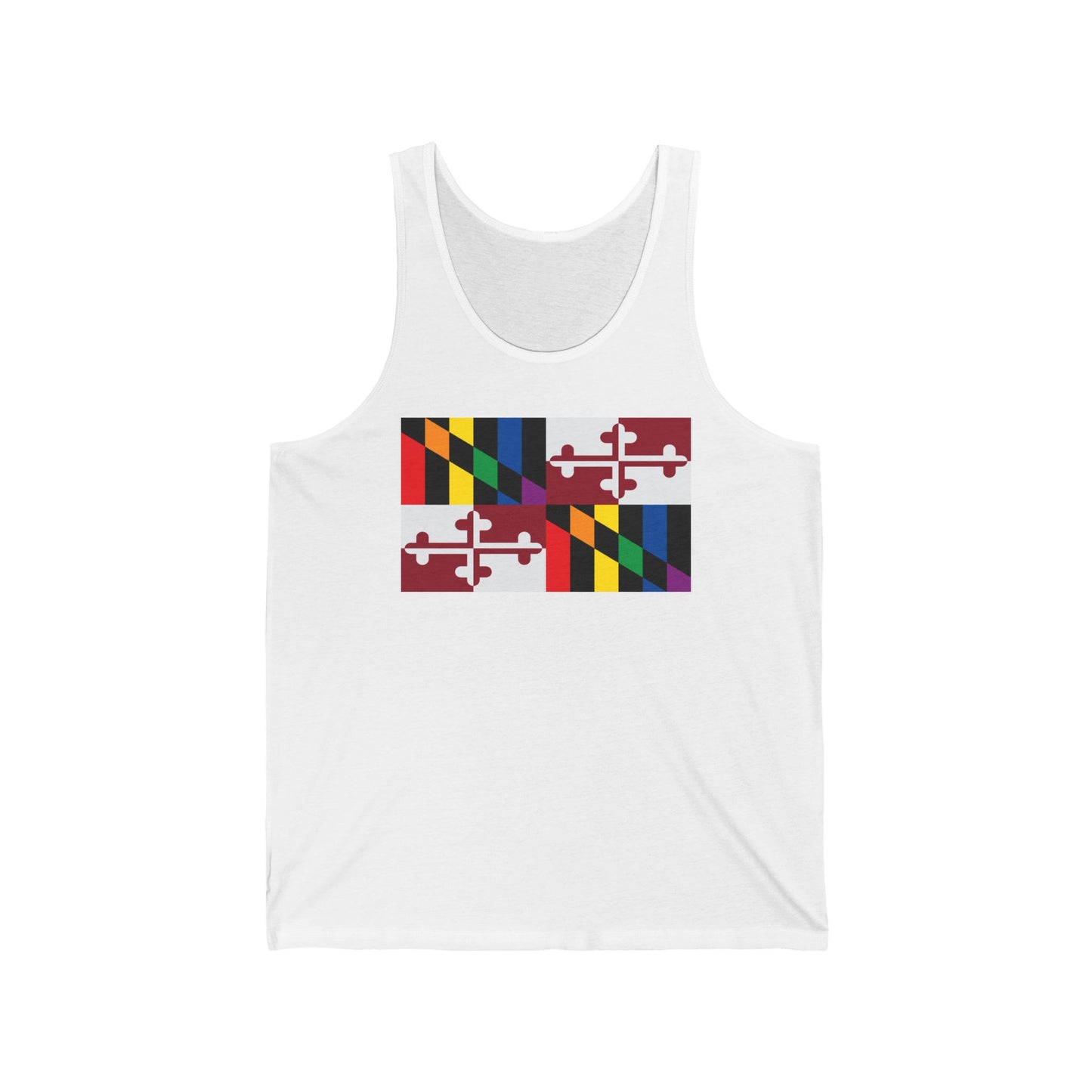 Maryland Rainbow Pride Flag Jersey Tank