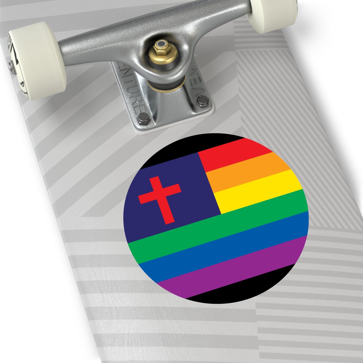 Christian Queer Pride Flag Vinyl Sticker