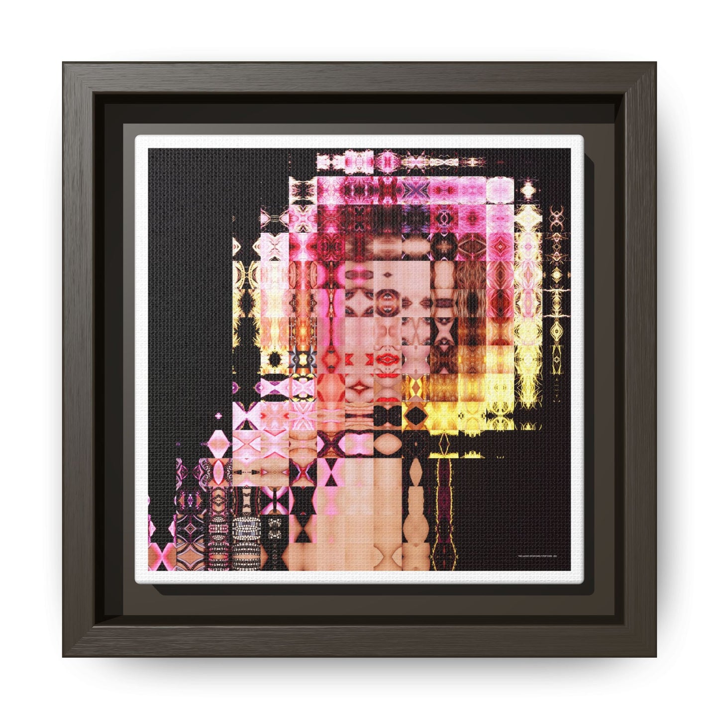 The Lucky-Star Early Pop Icon Abstract Portrait Collage Art — Matte Canvas, Framed (Multi-color options)