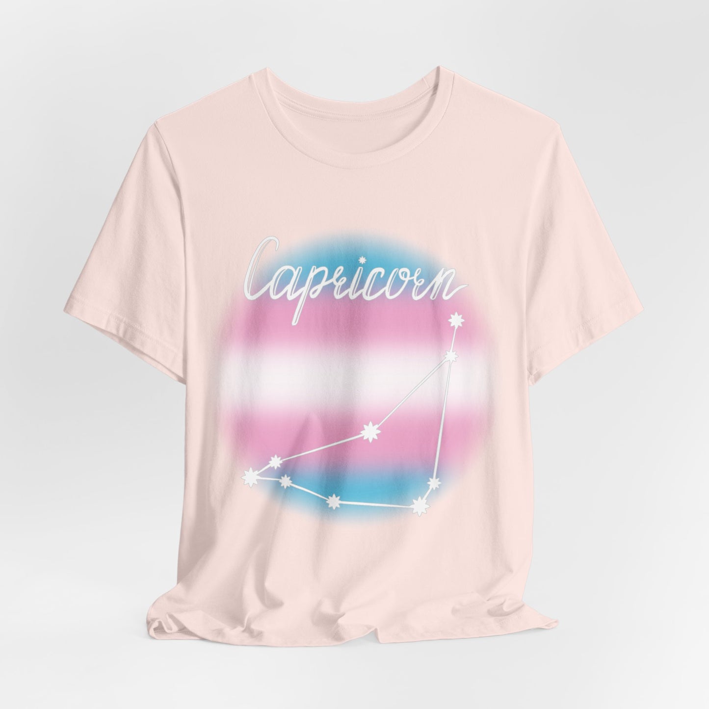Capricorn Constellation T-shirt, Astrology, Transgender Pride Flag