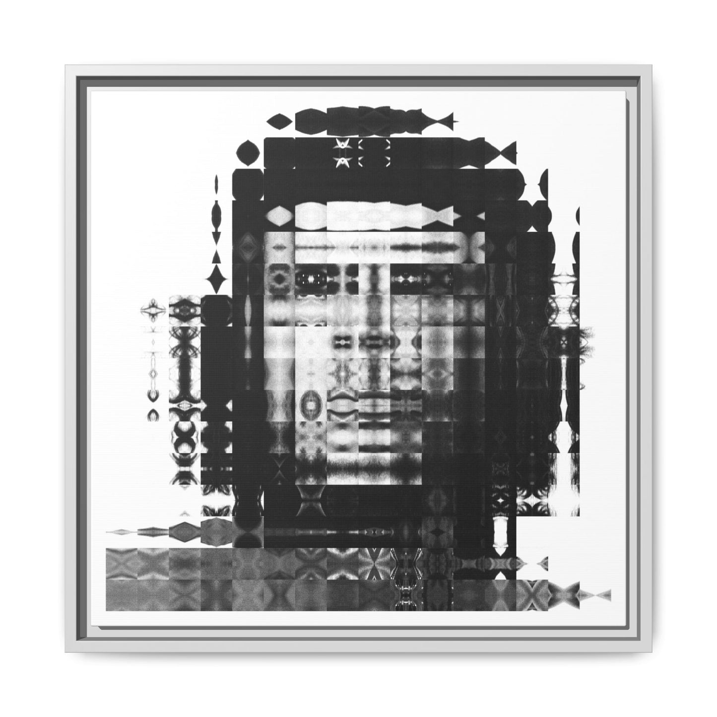 Iconic Revolutionary Che Guevera Abstract Portrait Collage Art — Matte Canvas, Framed (Multi-color options)