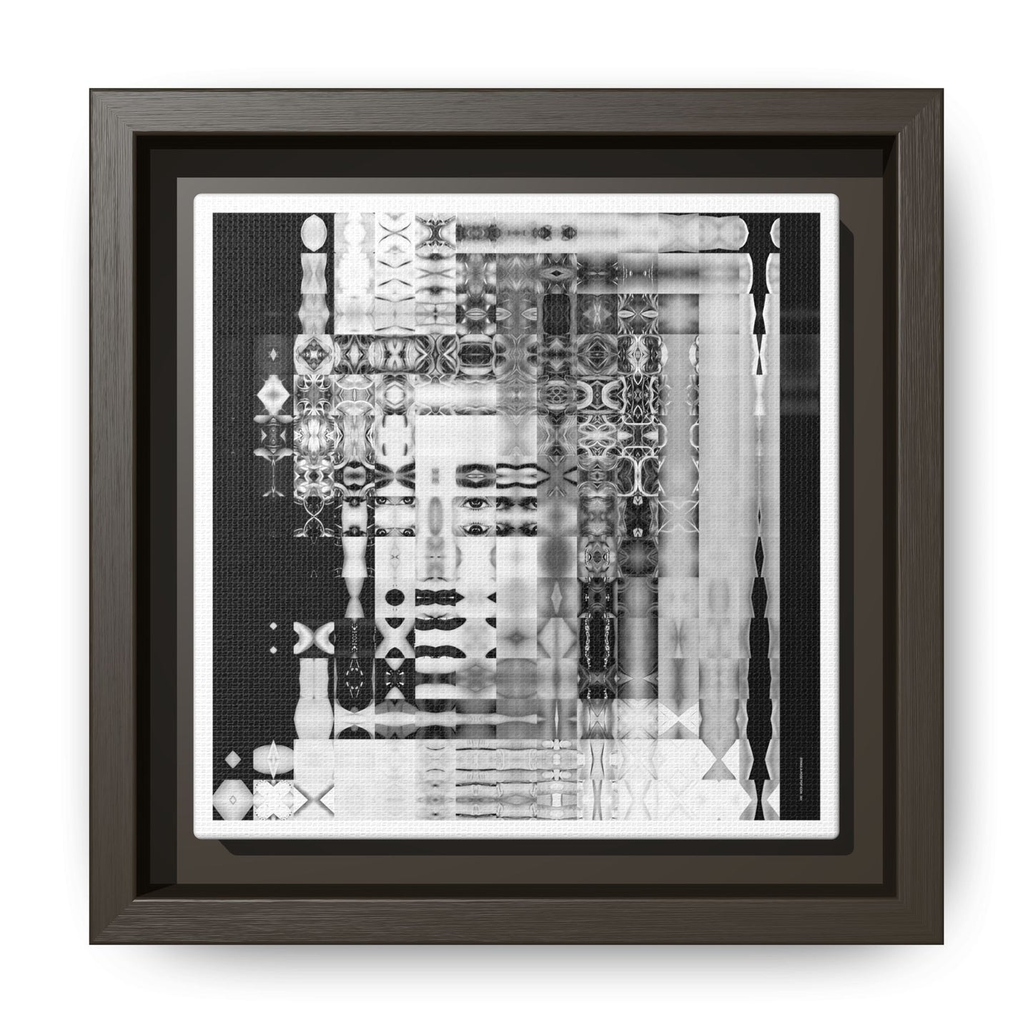 Strike-a-Pose Pop Icon Abstract Portrait Collage Art — Matte Canvas, Framed (Multi-color options)