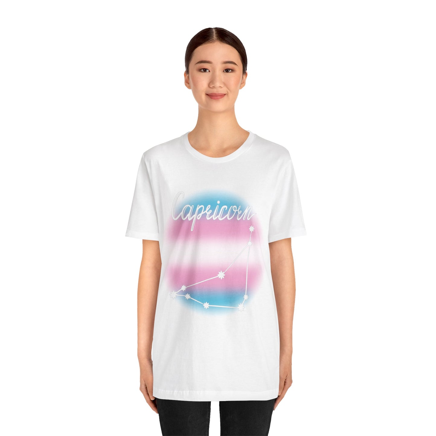 Capricorn Constellation T-shirt, Astrology, Transgender Pride Flag