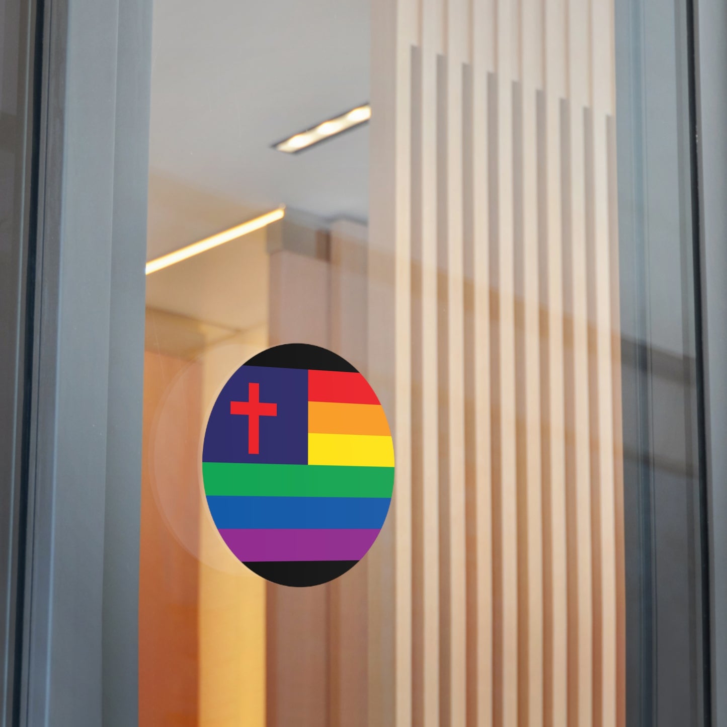 Christian Queer Pride Flag Vinyl Sticker