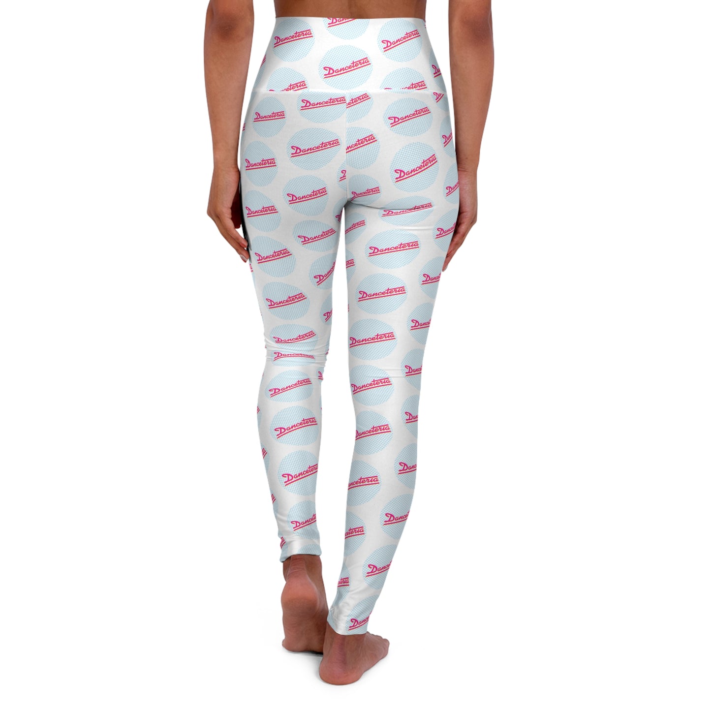 Danceteria High Waisted Yoga Leggings, All Over Print Deco