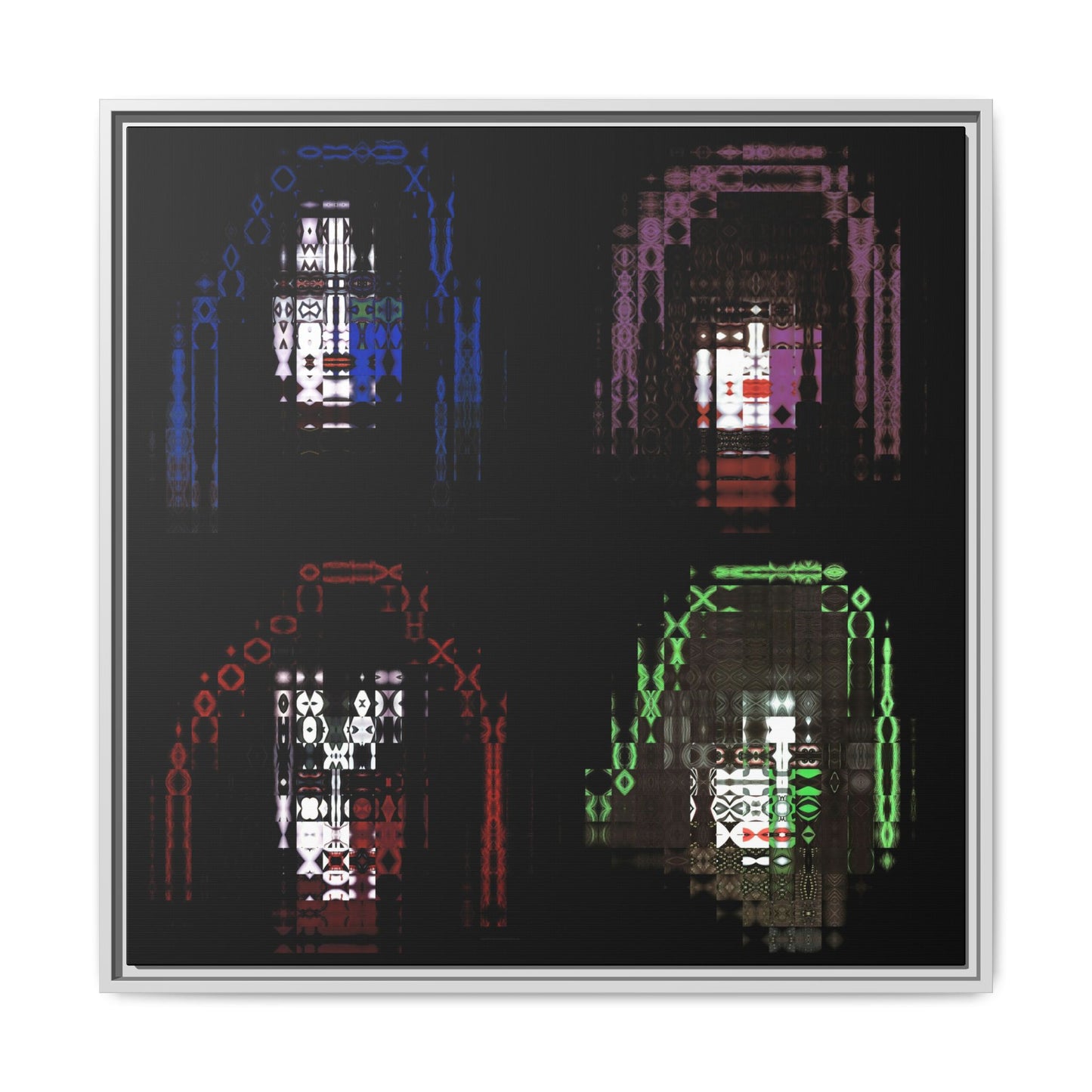 Knights In Satan's Service, Band Portrait Collage Art — Matte Canvas, Framed (Multi-color options)