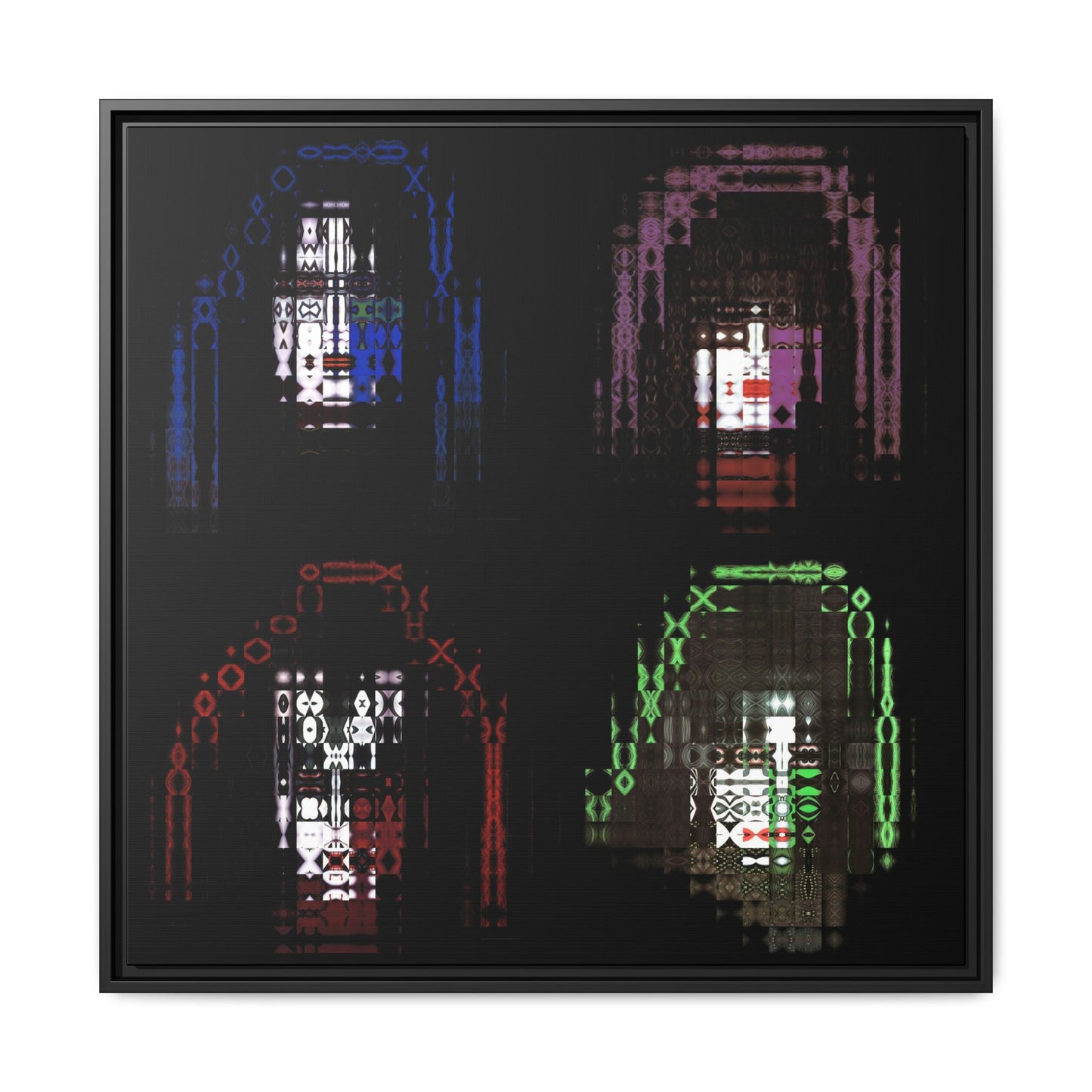 Knights In Satan's Service, Band Portrait Collage Art — Matte Canvas, Framed (Multi-color options)