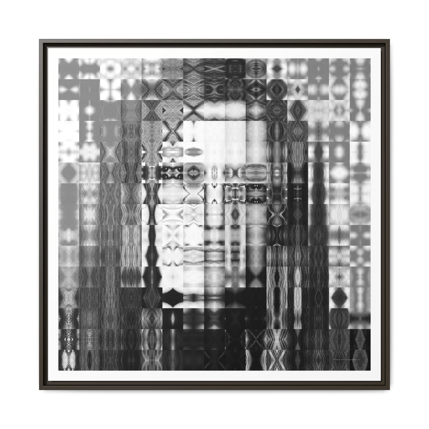 Feminist Icon Gloria Steinem Abstract Portrait Collage Art — Matte Canvas, Framed (Multi-color options)