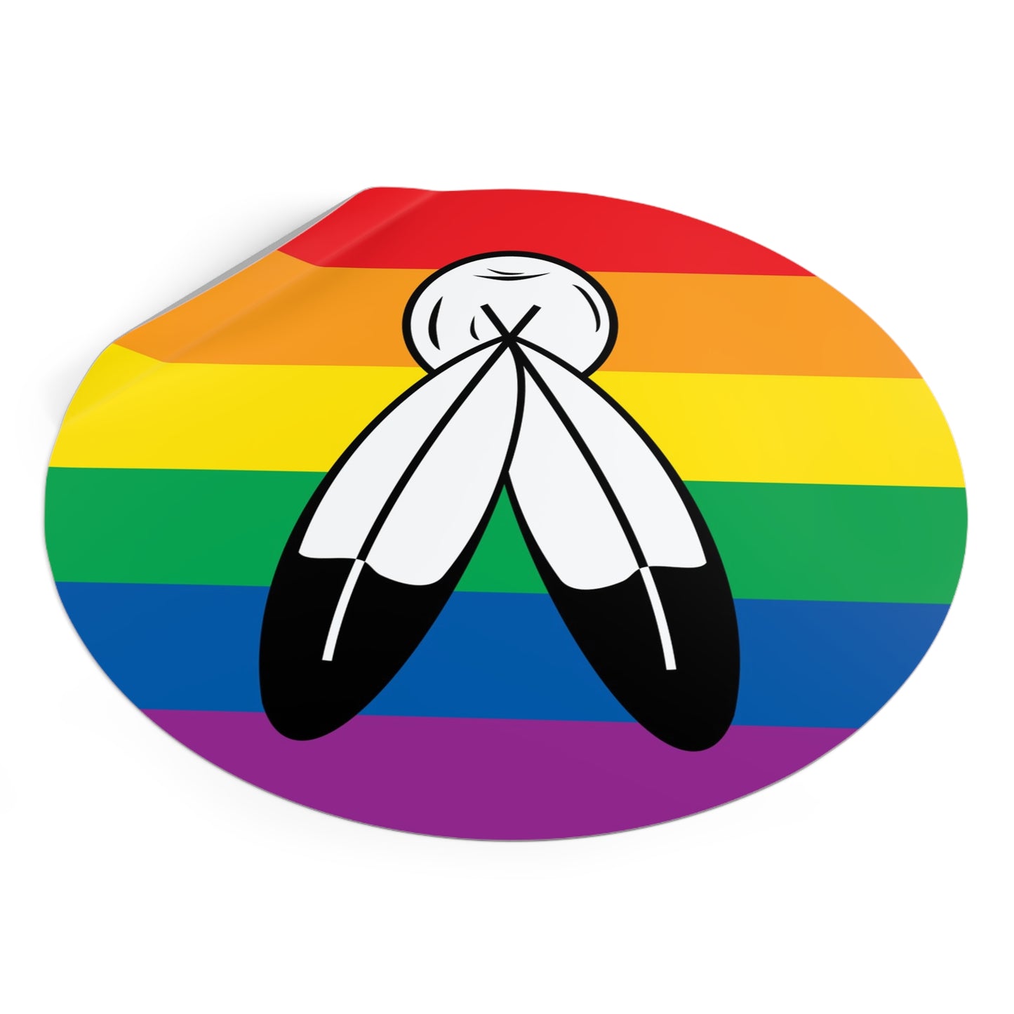 Two-Spirit Pride Flag Vinyl Sticker