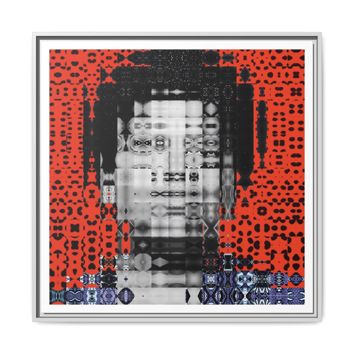 Iconic Foundational Feminist icon Audre Lorde Abstract Portrait Collage Art — Matte Canvas, Framed (Multi-color options)