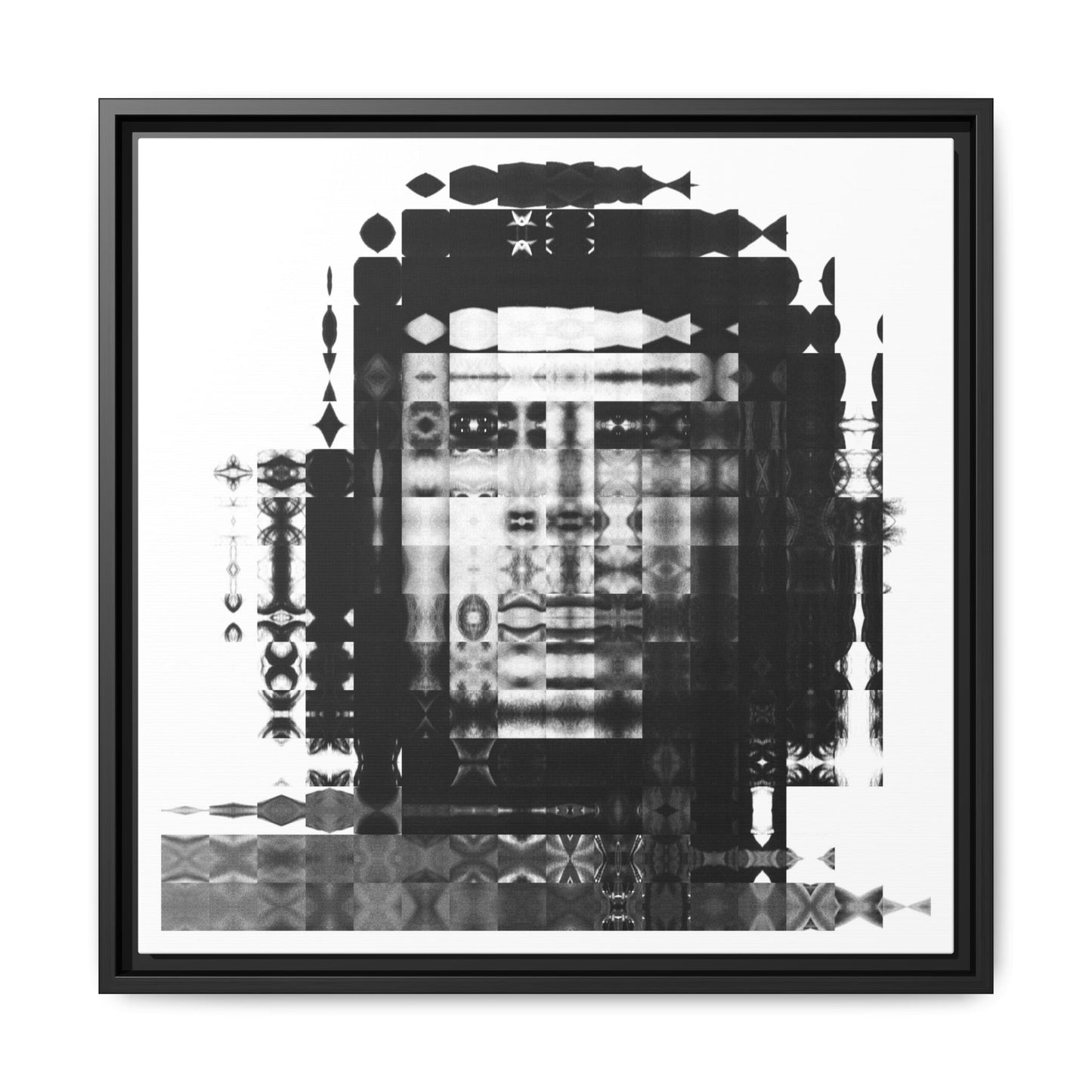 Iconic Revolutionary Che Guevera Abstract Portrait Collage Art — Matte Canvas, Framed (Multi-color options)