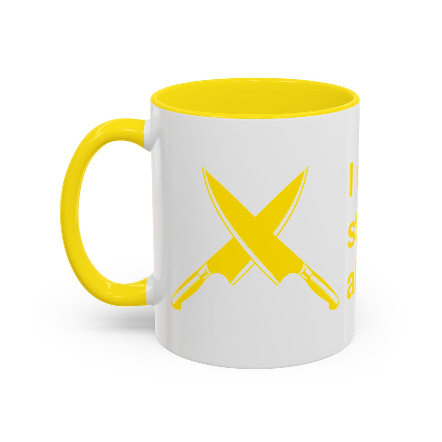I will never stop worrying about Britney, White with Yellow Accent Coffee Mug (11, 15oz)