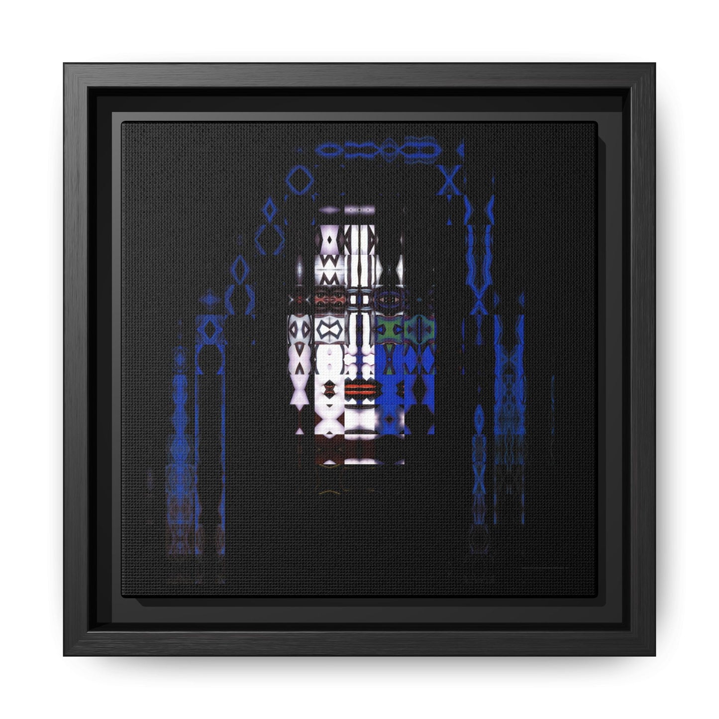 Knights In Satan's Service, SpaceAce Abstract Portrait Collage Art — Matte Canvas, Framed (Multi-color options)