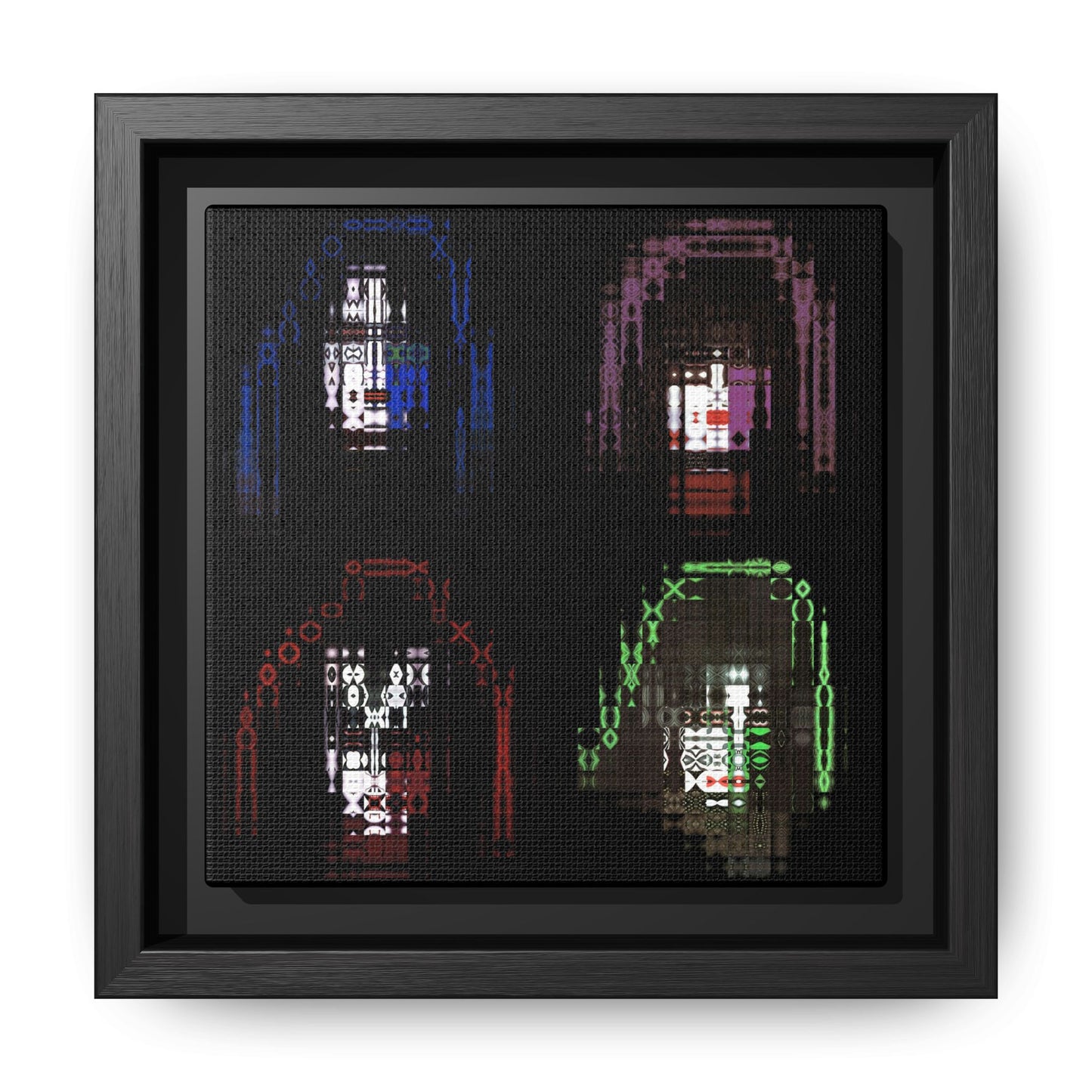 Knights In Satan's Service, Band Portrait Collage Art — Matte Canvas, Framed (Multi-color options)