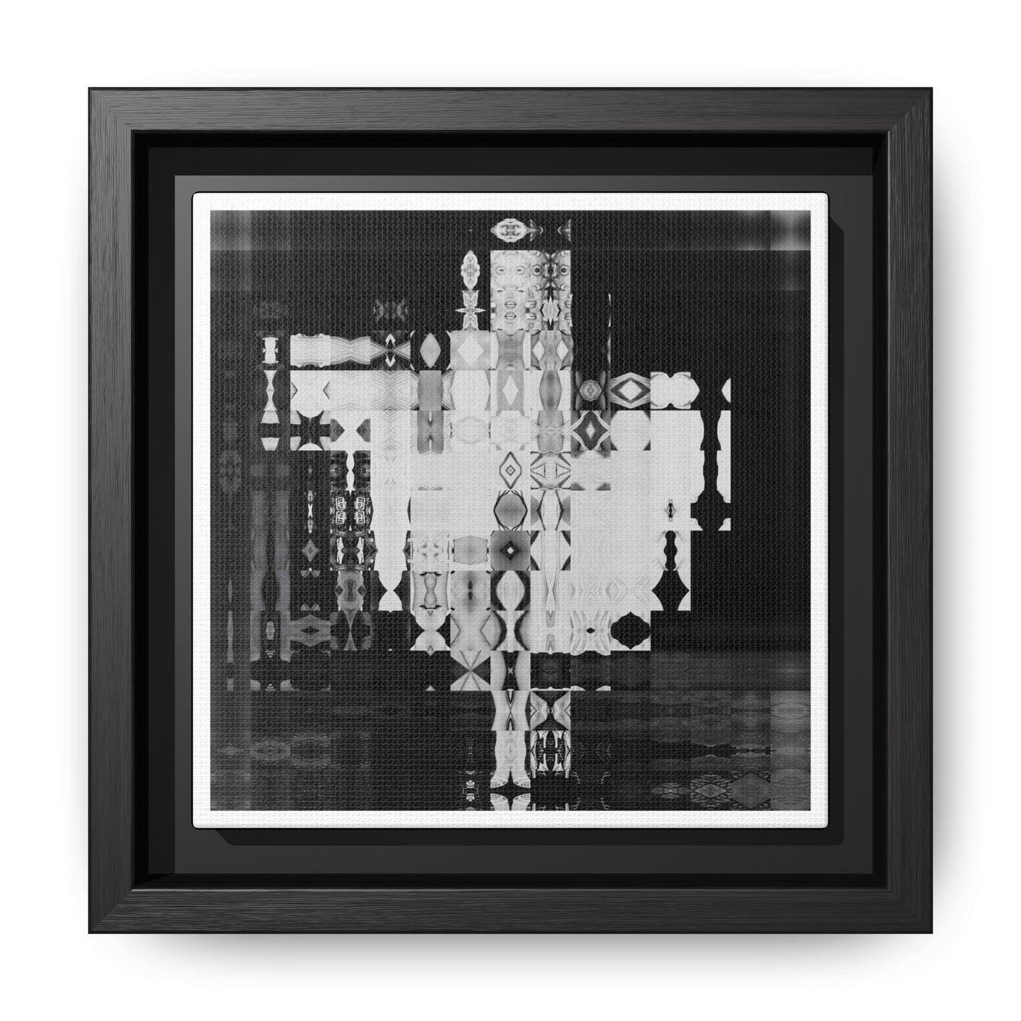Iconic Hollywood Movie Star Marilyn Monroe, Iconic Flying Skirt Moment, Abstract Portrait Collage Art — Matte Canvas, Framed (Multi-color options)