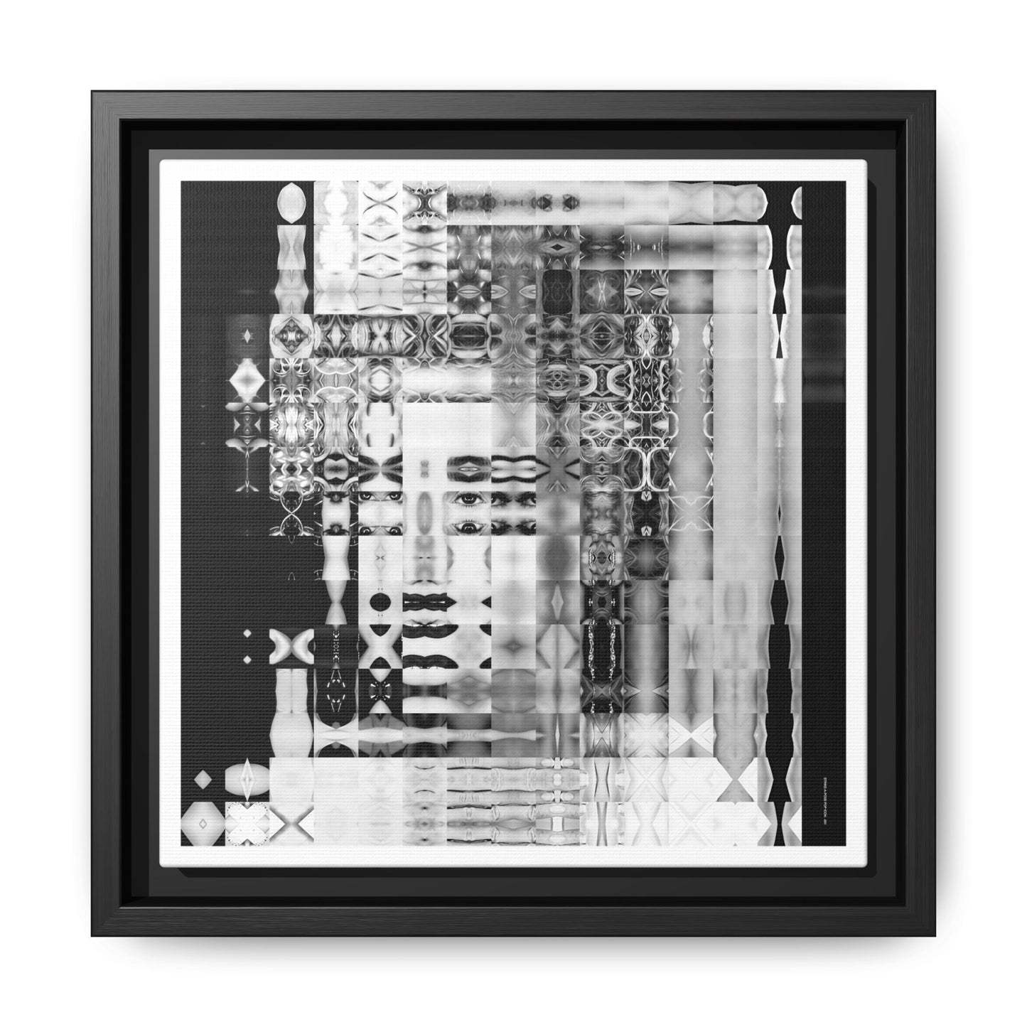 Strike-a-Pose Pop Icon Abstract Portrait Collage Art — Matte Canvas, Framed (Multi-color options)