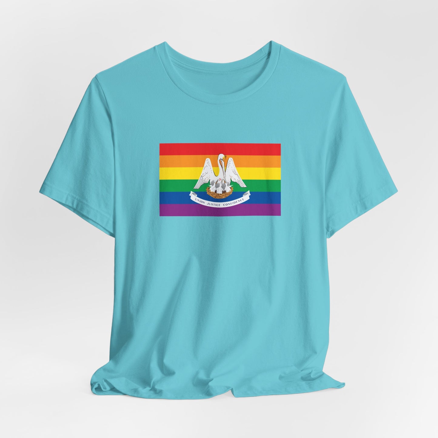 Louisiana Rainbow Pride Flag T-shirt, Several Color Options