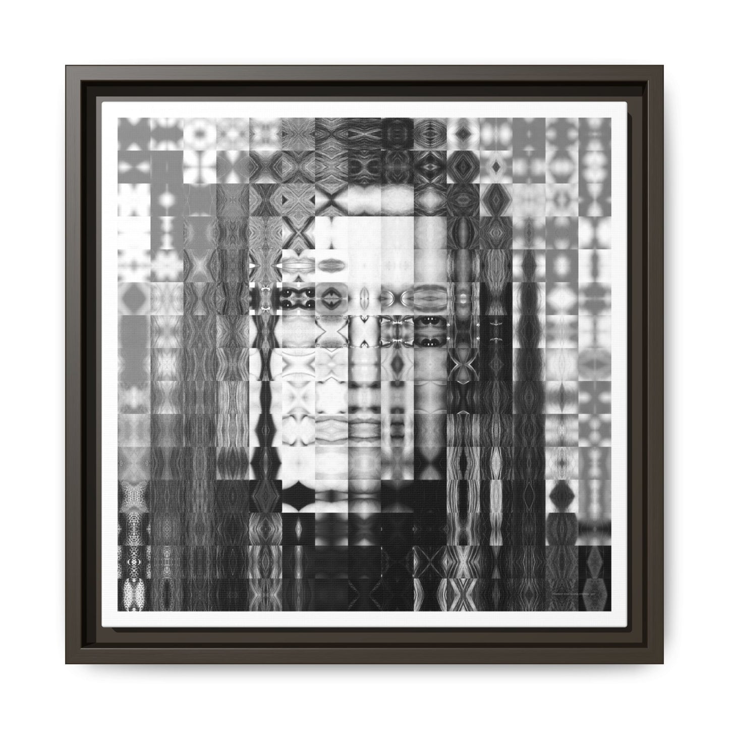 Feminist Icon Gloria Steinem Abstract Portrait Collage Art — Matte Canvas, Framed (Multi-color options)