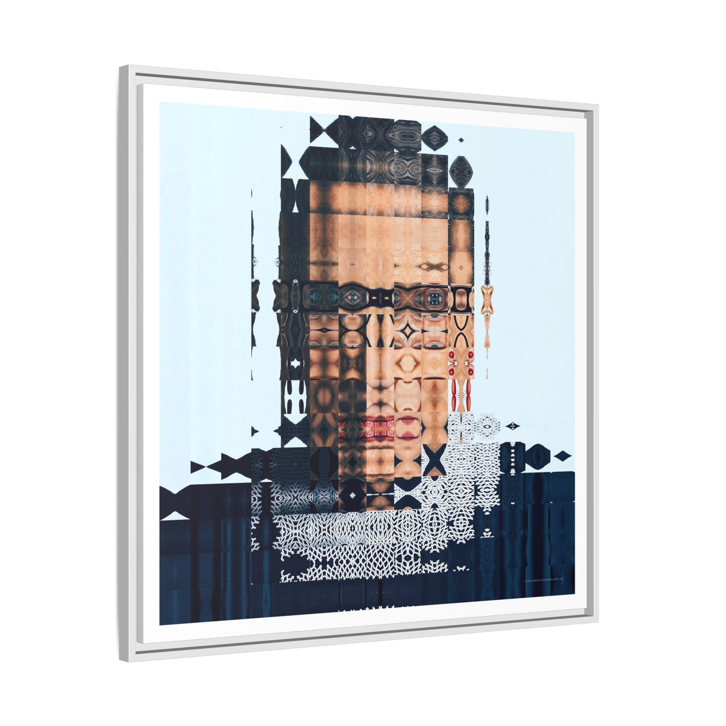 Iconic Feminist, The Notorious RBG, Ruth Bader Ginsburg Abstract Portrait Collage Art — Matte Canvas, Framed (Multi-color options)