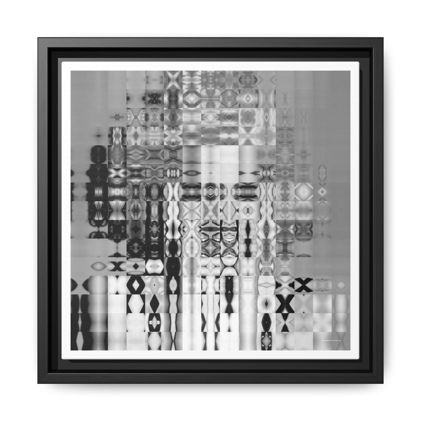 Sex-Book-Era Pop Icon Abstract Portrait Collage Art — Matte Canvas, Framed (Multi-color options)
