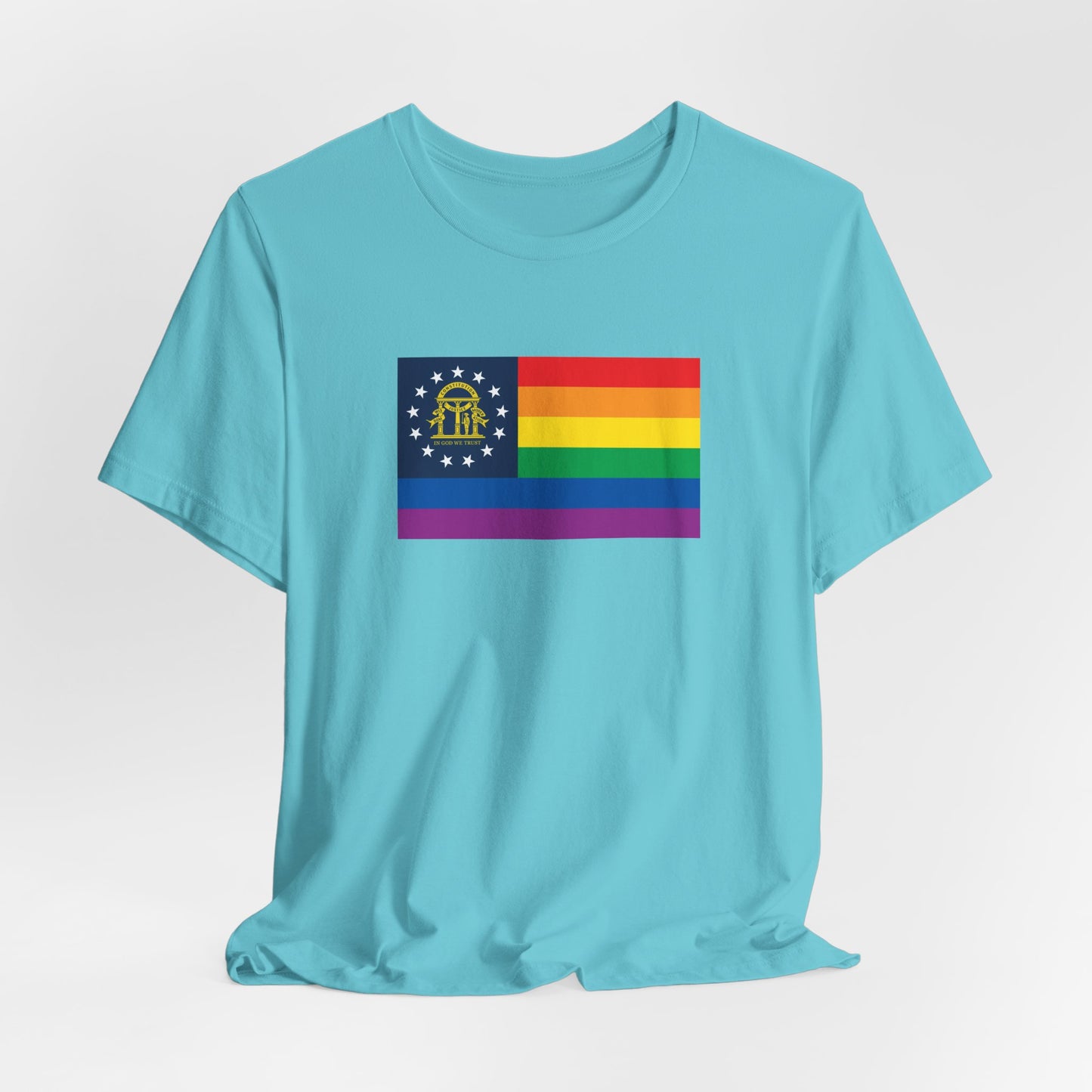 Georgia Rainbow Pride Flag T-shirt, Several Color Options