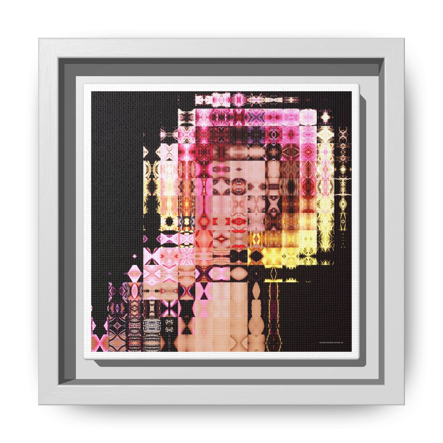 The Lucky-Star Early Pop Icon Abstract Portrait Collage Art — Matte Canvas, Framed (Multi-color options)
