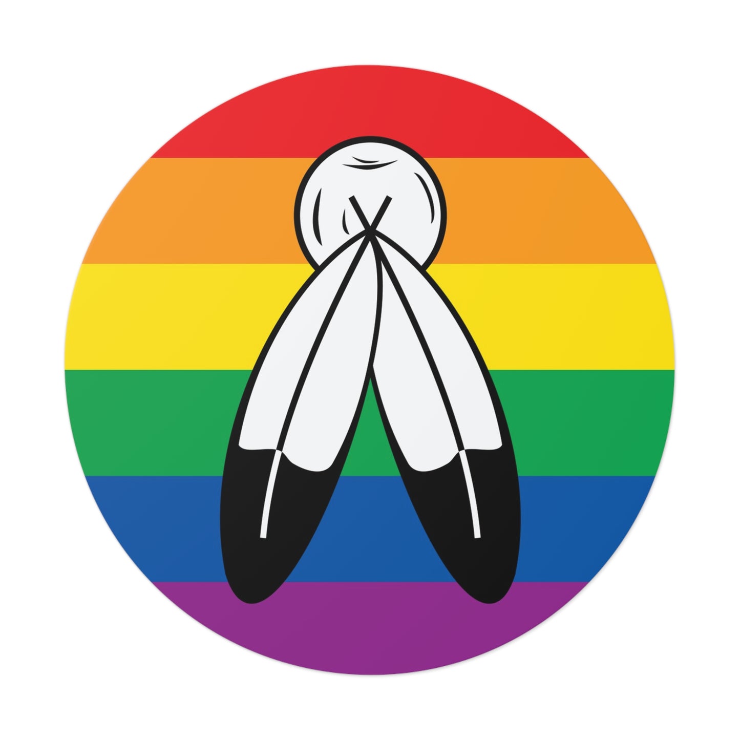 Two-Spirit Pride Flag Vinyl Sticker