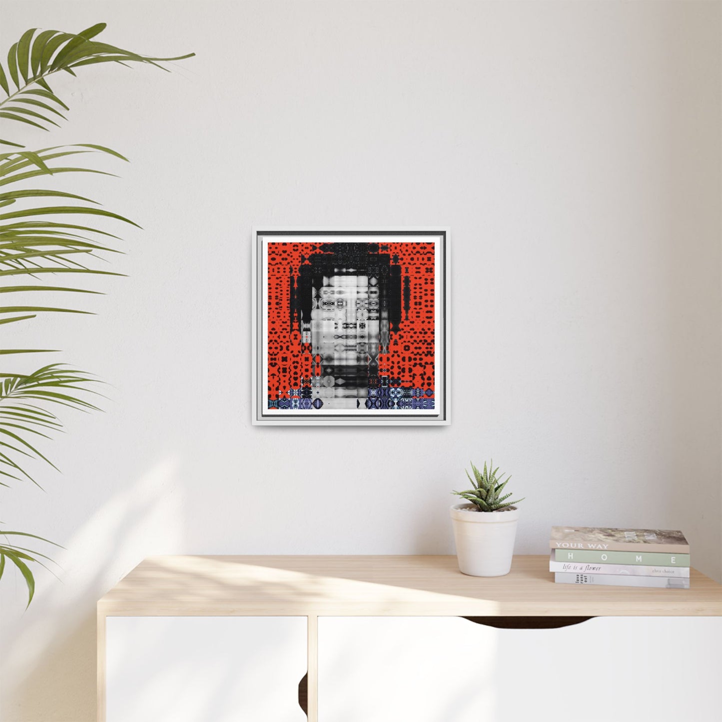 Iconic Foundational Feminist icon Audre Lorde Abstract Portrait Collage Art — Matte Canvas, Framed (Multi-color options)