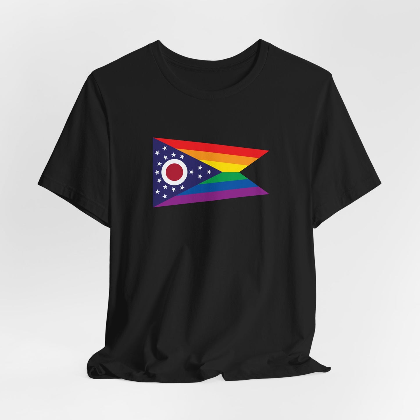Ohio Rainbow Pride Flag T-shirt, Several Color Options