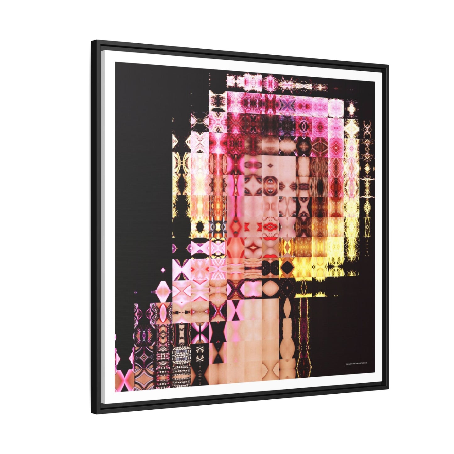 The Lucky-Star Early Pop Icon Abstract Portrait Collage Art — Matte Canvas, Framed (Multi-color options)