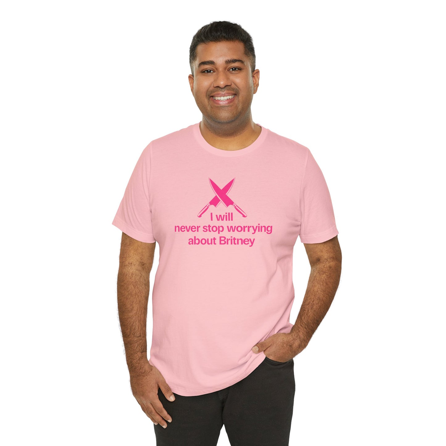 I will never stop worrying about Britney, Britney Spears T-shirt, Black and Pink T-shirt Color Options