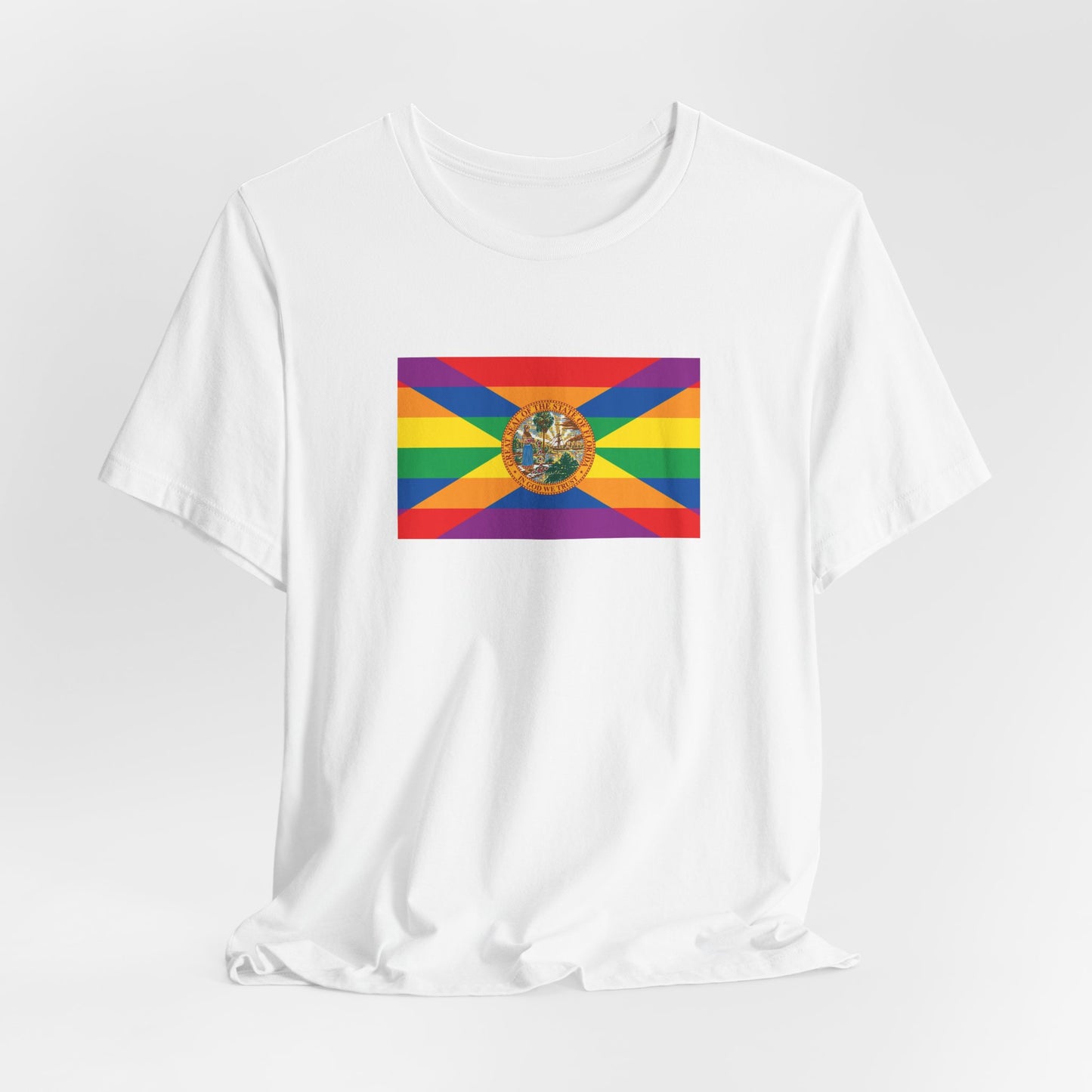 Florida Rainbow Pride Flag T-shirt, Several Color Options