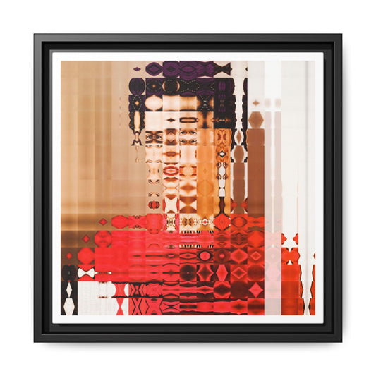 Iconic Feminist Artist Frida Kahlo 2 Abstract Portrait Collage Art — Matte Canvas, Framed (Multi-color options)