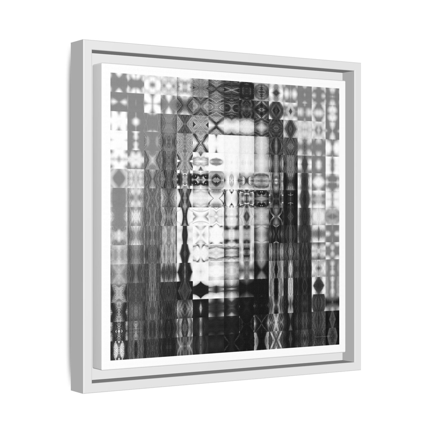 Feminist Icon Gloria Steinem Abstract Portrait Collage Art — Matte Canvas, Framed (Multi-color options)