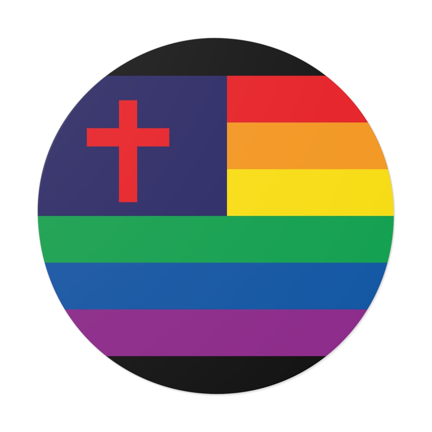 Christian Queer Pride Flag Vinyl Sticker