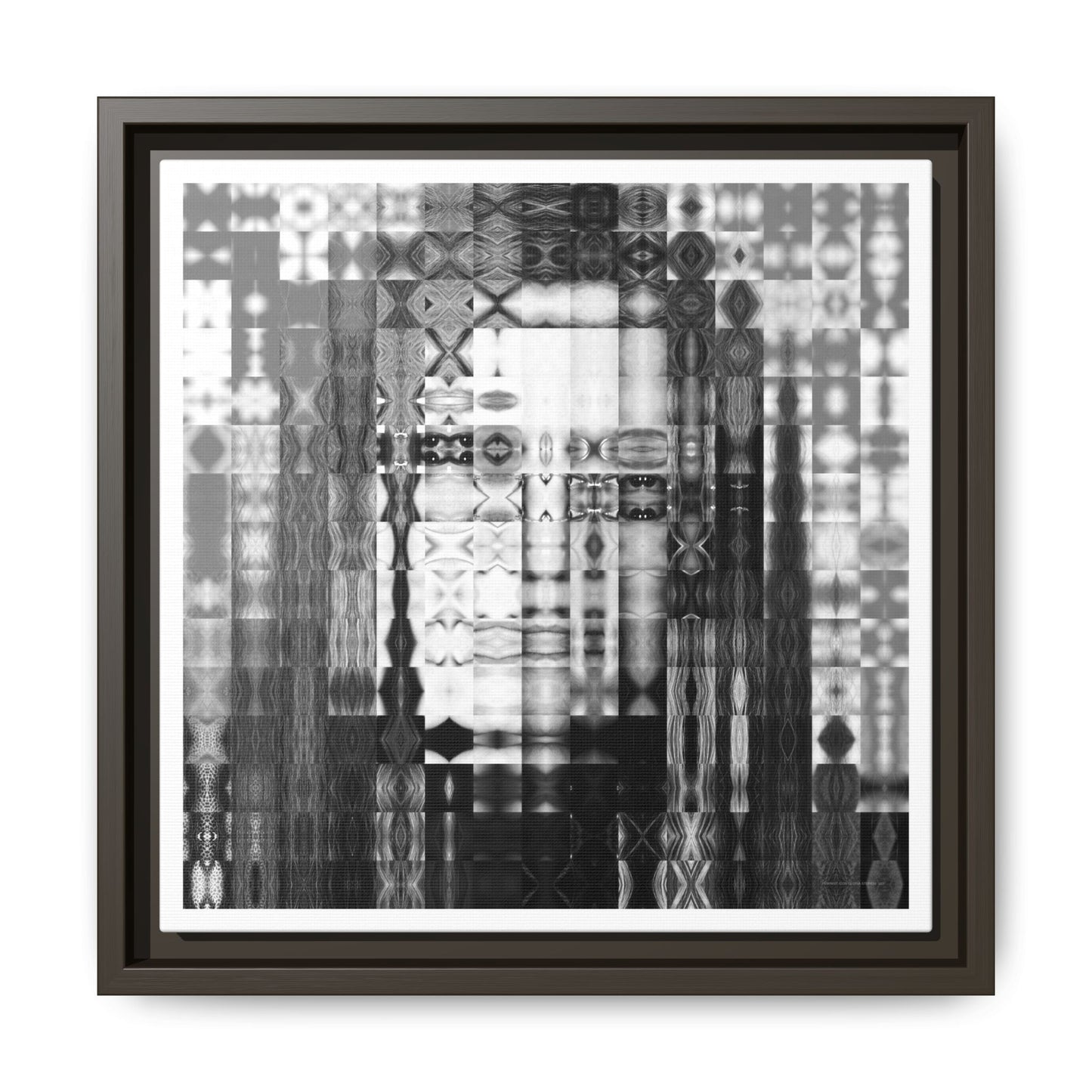Feminist Icon Gloria Steinem Abstract Portrait Collage Art — Matte Canvas, Framed (Multi-color options)